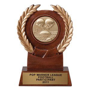 6-1/4 INCH RESIN TROPHY, TAKES 2 INCH INSERT