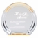 6-1/4" x 7" x 1" DOUBLE HALO ACRYLIC AWARD WITH REFLECTIVE GOLD CIRCLE