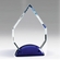 6-3/4 INCH ARROWHEAD CRYSTAL AWARD WITH DOUBLE BLUE BASE 