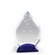 6-3/4 INCH ARROWHEAD CRYSTAL AWARD WITH DOUBLE BLUE BASE 