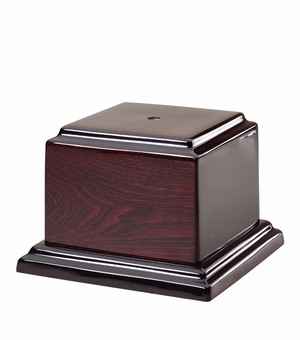 6-3/4 X 6-3/4 X 1 INCH HIGH GLOSS ROSEWOOD PIANO FINISH BASE