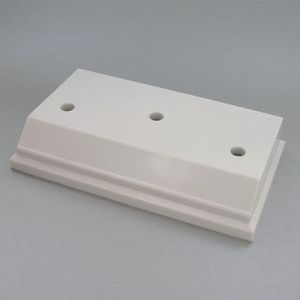 6-3/8 X 3-5/8 X 1-1/8 WHITE PLASTIC BASE