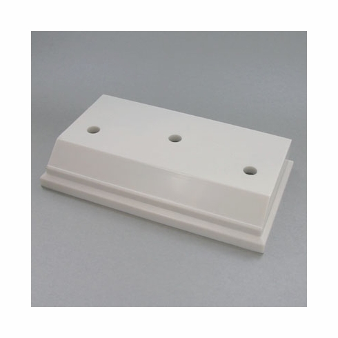 6-3/8 X 3-5/8 X 1-1/8 WHITE PLASTIC BASE
