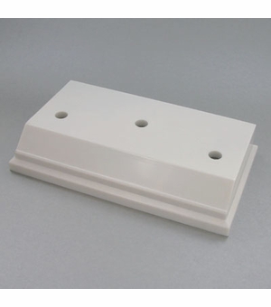6-3/8 X 3-5/8 X 1-1/8 WHITE PLASTIC BASE