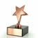 6" BRIGHT DIE CAST METAL STAR TROPHY 