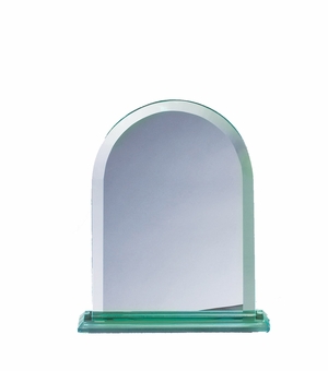 6 INCH ARCHED SHAPE JADE GLASS AWARD