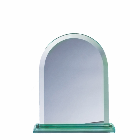 6 INCH ARCHED SHAPE JADE GLASS AWARD