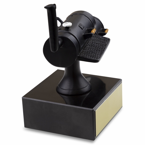 6 INCH BARBECUE SMOKER TROPHY ON BLACK MARBLE BASE