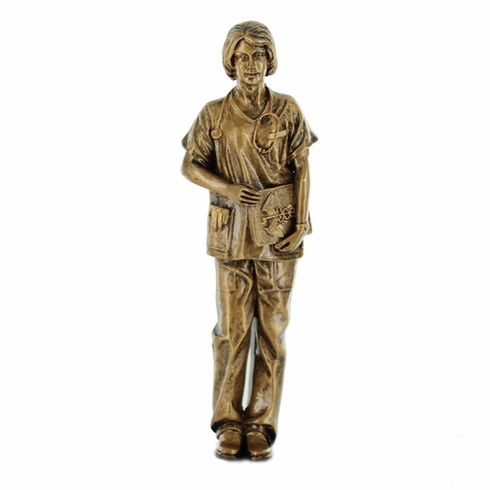 6 INCH FEMALE NURSE PLAQUE MOUNT