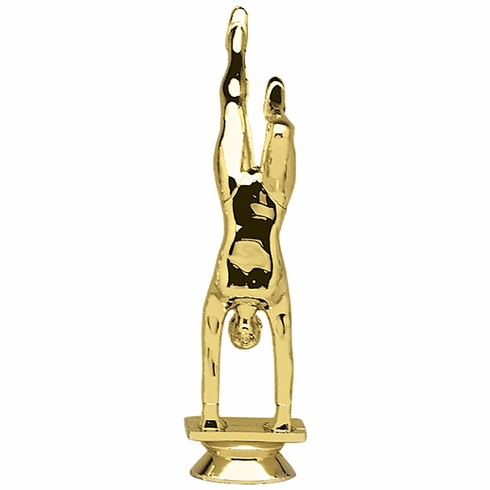6 INCH GOLD PLASTIC FEMALE GYMNAST TROPHY FIGURE