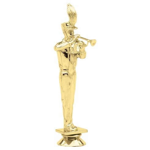 6 INCH GOLD PLASTIC MALE BUGLER TROPHY FIGURE