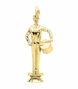 6 INCH GOLD PLASTIC MALE DRUMMER TROPHY FIGURE