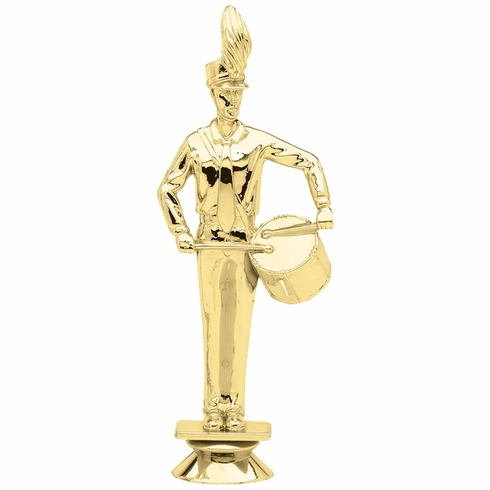 6 INCH GOLD PLASTIC MALE DRUMMER TROPHY FIGURE