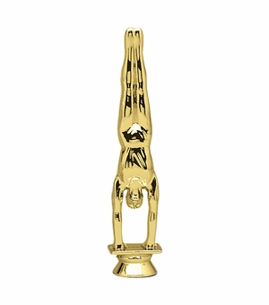 6 INCH GOLD PLASTIC MALE GYMNAST TROPHY FIGURE