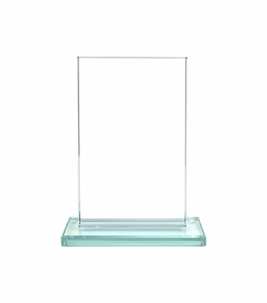 6 INCH JADE GLASS RECTANGULAR AWARD