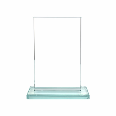 6 INCH JADE GLASS RECTANGULAR AWARD