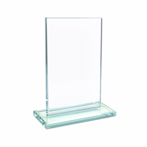 6 INCH JADE GLASS RECTANGULAR AWARD