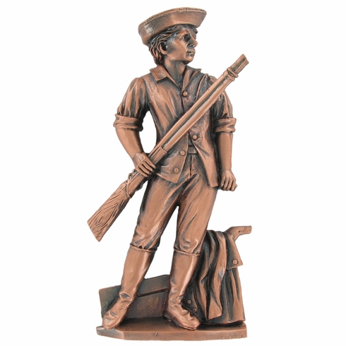 6 INCH MINUTEMAN PLAQUE MOUNT,  ANTIQUE COPPER
