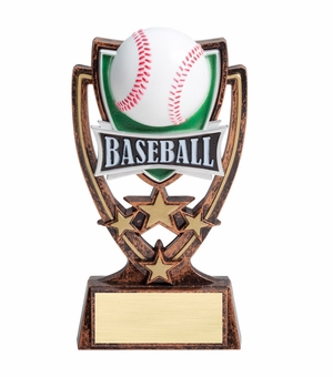 6 INCH PLASTIC MOLDED BASEBALL TROPHY