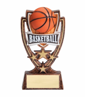 6 INCH PLASTIC MOLDED BASKETBALL TROPHY
