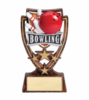 6 INCH PLASTIC MOLDED BOWLING TROPHY