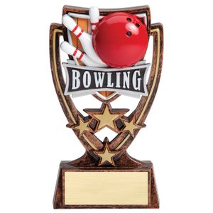 6 INCH PLASTIC MOLDED BOWLING TROPHY