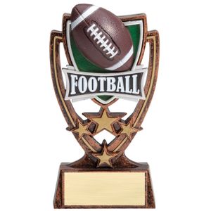6 INCH PLASTIC MOLDED FOOTBALL TROPHY