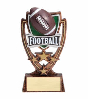 6 INCH PLASTIC MOLDED FOOTBALL TROPHY