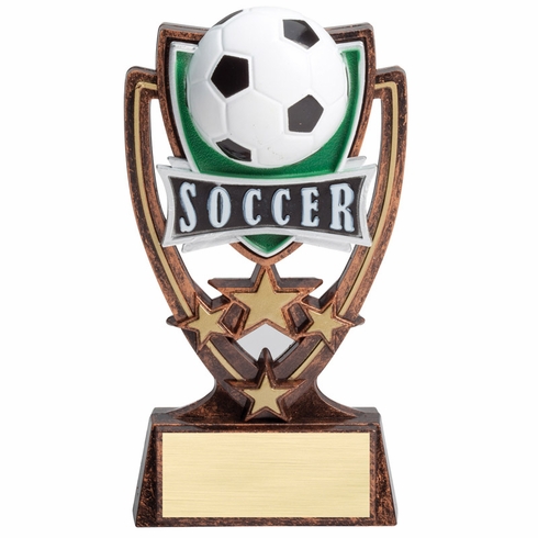 6 INCH PLASTIC MOLDED SOCCER TROPHY