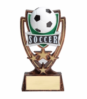 6 INCH PLASTIC MOLDED SOCCER TROPHY