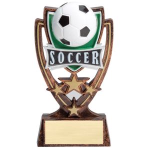 6 INCH PLASTIC MOLDED SOCCER TROPHY
