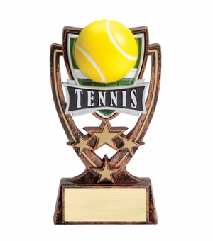 6 INCH PLASTIC MOLDED TENNIS TROPHY