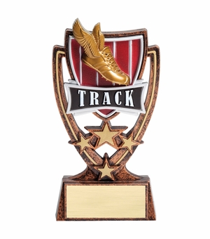 6 INCH PLASTIC MOLDED TRACK TROPHY