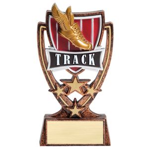 6 INCH PLASTIC MOLDED TRACK TROPHY