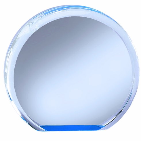 6 INCH ROUND ACRYLIC BLUE REFLECTIVE MIRROR AWARD