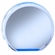 6 INCH ROUND ACRYLIC BLUE REFLECTIVE MIRROR AWARD
