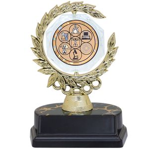 6 INCH SPINNER WREATH TROPHY WITH SCIENCE FAIR INSERT