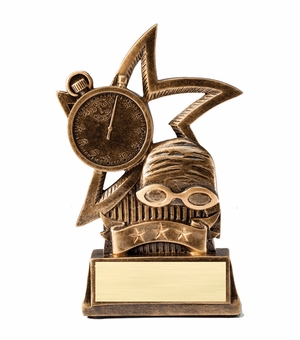 6 INCH SWIMMING SWEEPING STAR RESIN TROPHY