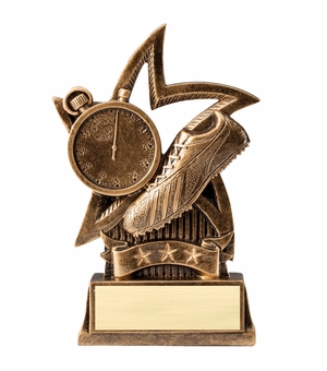6 INCH TRACK SWEEPING STAR RESIN TROPHY