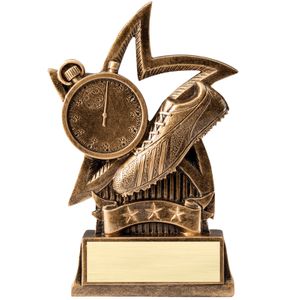 6 INCH TRACK SWEEPING STAR RESIN TROPHY