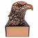 6 INCH TROPHY HEIGHT ANTIQUE BRONZE EAGLE HEAD ON BLACK MARBLE BASE