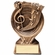 6" MUSIC RESIN TROPHY ANTIQUE GOLD FINISH