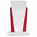 6 x 10 INCH OPTICAL CRYSTAL SLANTED TOWER WITH RED ACCENTED SIDE