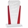 6 x 10 INCH OPTICAL CRYSTAL SLANTED TOWER WITH RED ACCENTED SIDE