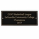 6 X 2-1/2 INCH BLACK ALUMINUM SCREENED GOLD BORDER HEADER PLAQUE PLATE