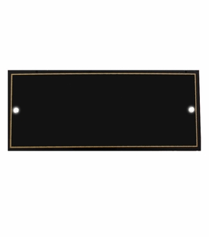 6 X 2-1/2 Inch Black Screened Aluminum Plate in Gold