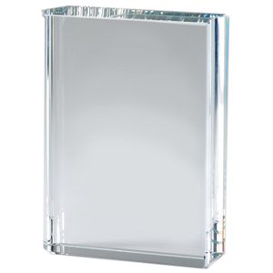 6 x 4-1/2 x 1-1/4 OPTICAL CRYSTAL BLOCK AWARD