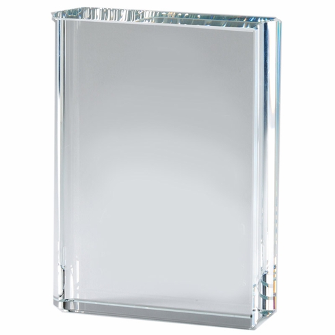 6 x 4-1/2 x 1-1/4 OPTICAL CRYSTAL BLOCK AWARD