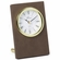 6 x 4 INCH BROWN LEATHERETTE QUARTZ MOVEMENT DESK CLOCK