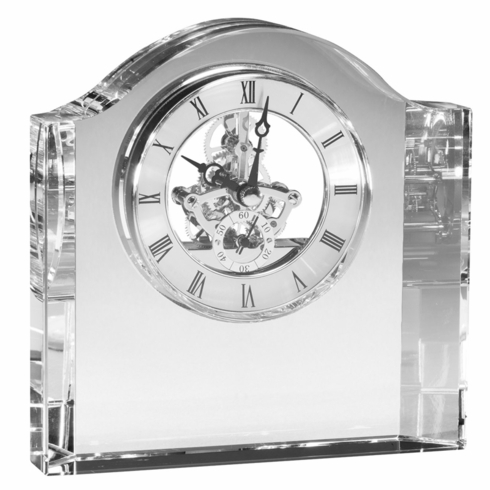 6 X 6 INCH SKELETON OPTICAL CRYSTAL CLOCK